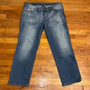 Apt. 9 boyfriend distressed cropped jeans.